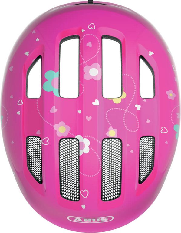 Abus Smiley 3.0 cykelhjelm til pige - Pink Butterfly - pink - lyserød Kibæk Cykler