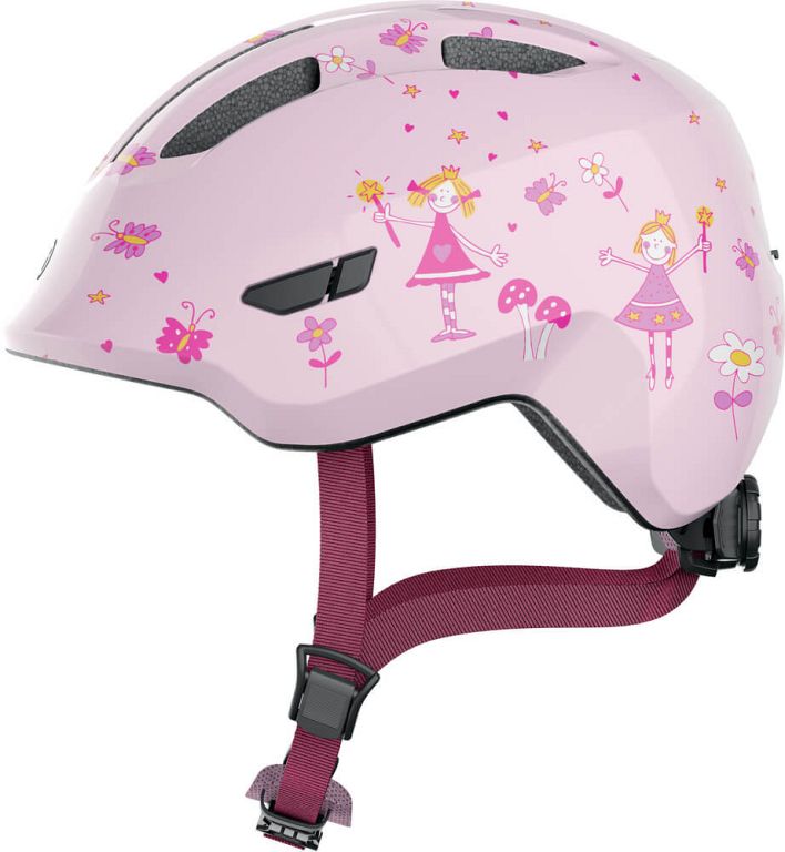 Abus Smiley 3.0 cykelhjelm til pige - Princess lyserød - Kibæk Cykler