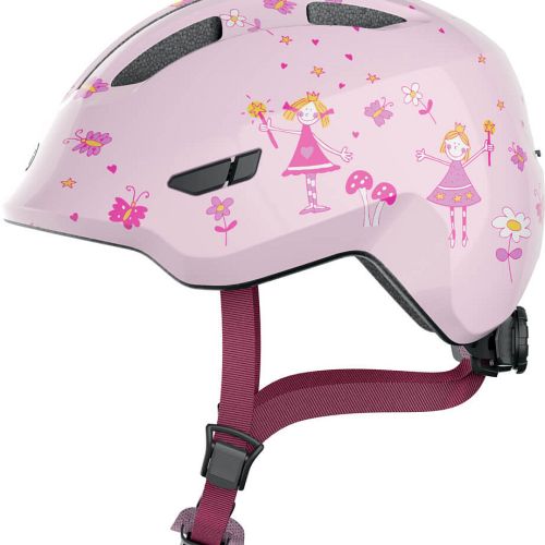 Abus Smiley 3.0 cykelhjelm til pige - Princess lyserød - Kibæk Cykler