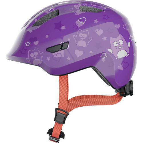 Abus Smiley 3.0 cykelhjelm til pige - Purple Star - Kibæk Cykler