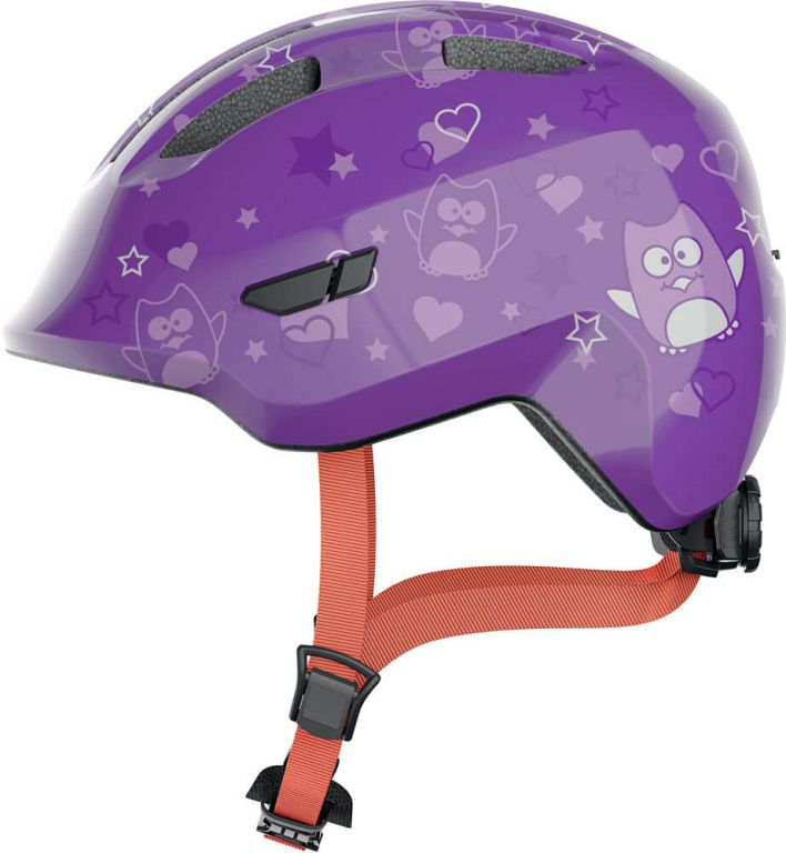 Abus Smiley 3.0 cykelhjelm til pige - Purple Star - Kibæk Cykler