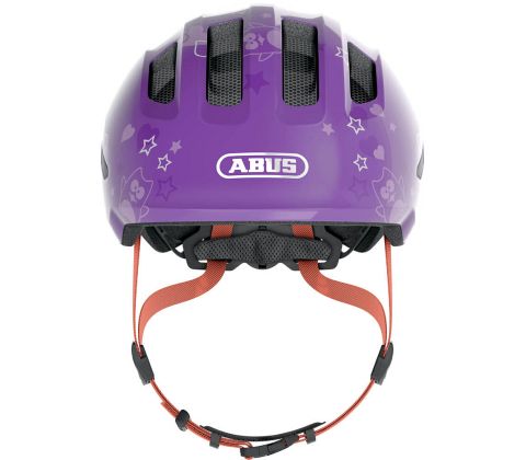 Abus Smiley 3.0 cykelhjelm til pige - Purple Star - Kibæk Cykler
