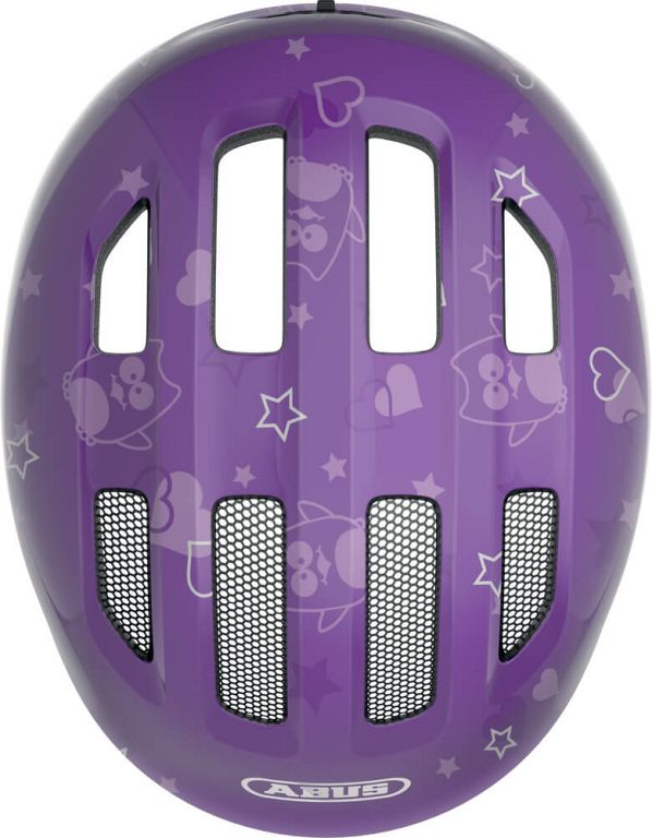 Abus Smiley 3.0 cykelhjelm til pige - Purple Star - Kibæk Cykler
