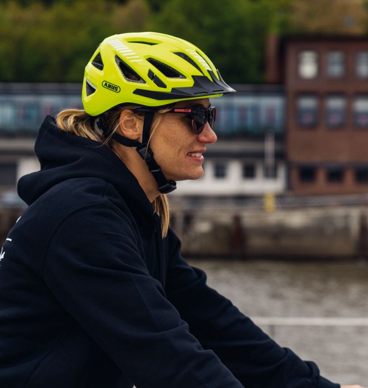 Abus Urban-I 3.0 Signal Yellow cykelhjelm - Kibæk Cykler
