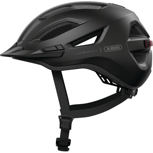 Abus Urban-I 4.0 cykelhjelm med baglygte - Velvet Black - Kibæk Cyler