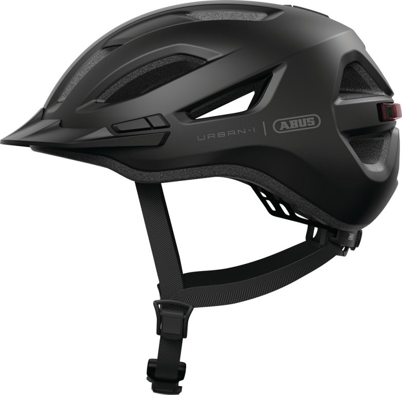 Abus Urban-I 4.0 cykelhjelm med baglygte - Velvet Black - Kibæk Cyler