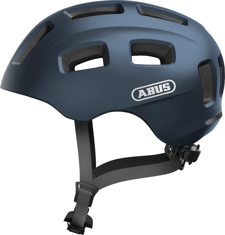 Abus Youn-I 2.0 cykelhjelm med baglys - Midnight Blue - Kibæk Cykler