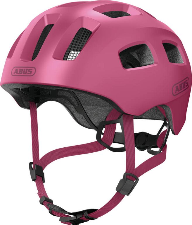 Abus Youn-I 2.0 cykelhjelm til børn og voksen - Mono Red - Kibæk Cykler