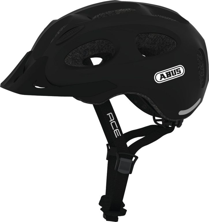 Abus Youn-I Ace cykelhjelm - Velvet Black sort -  Kibæk Cykler