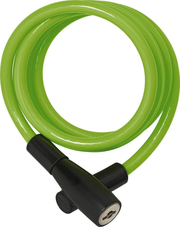 Abus 3506K spirallås med nøgler - 120 cm - grøn - Kibæk Cykler