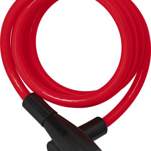 Abus 3506K spirallås med nøgler - 120 cm - rød - Kibæk Cykler