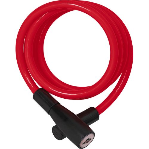 Abus 3506K spirallås med nøgler - 120 cm - rød - Kibæk Cykler