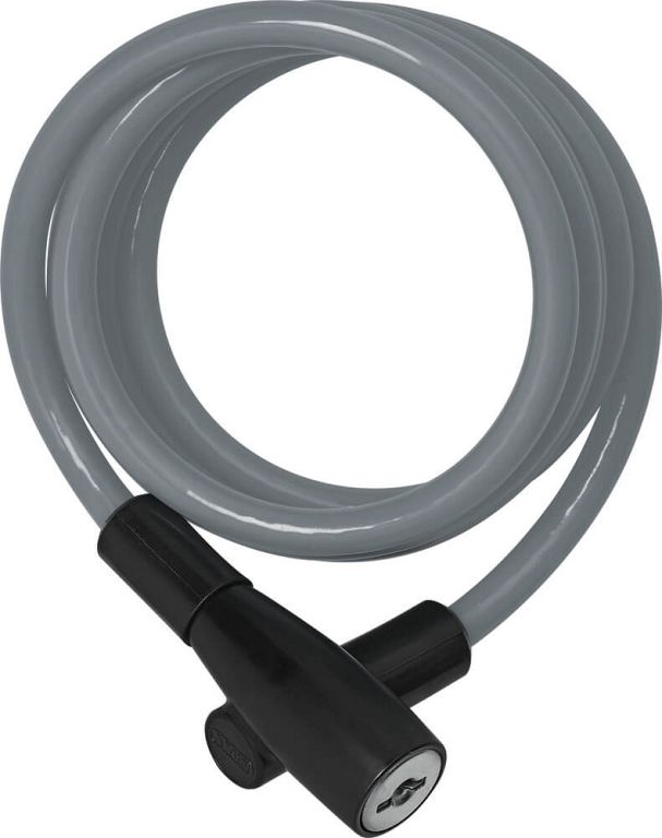 Abus 3506K spirallås med nøgler - 120 cm - grå - Kibæk Cykler