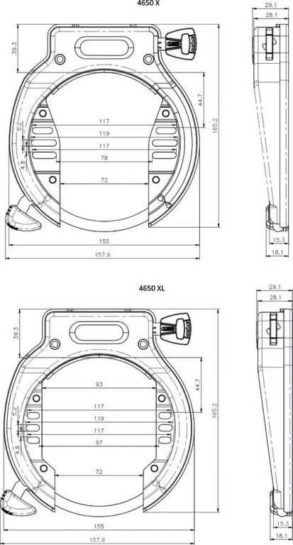 Abus Amparo 4650XL ringlås