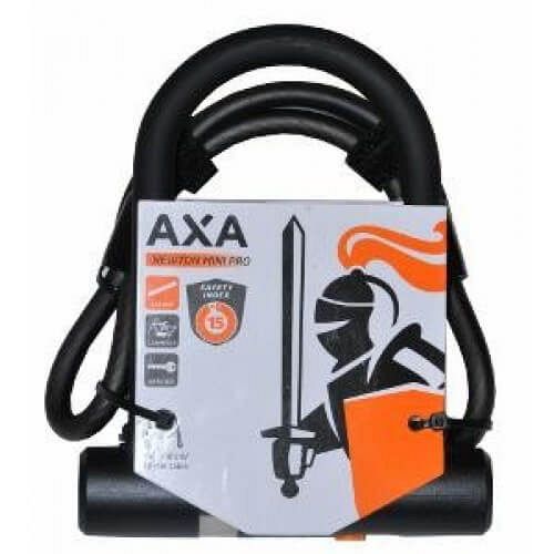 Axa Newton Pro Mini bøjlelås+Loop wire - GODKENDT