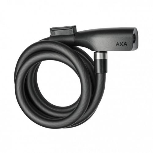 AXA Resolute spirallås med 2 nøgler - 180 cm lang og 12 mm tyk - Kibæk Cykler