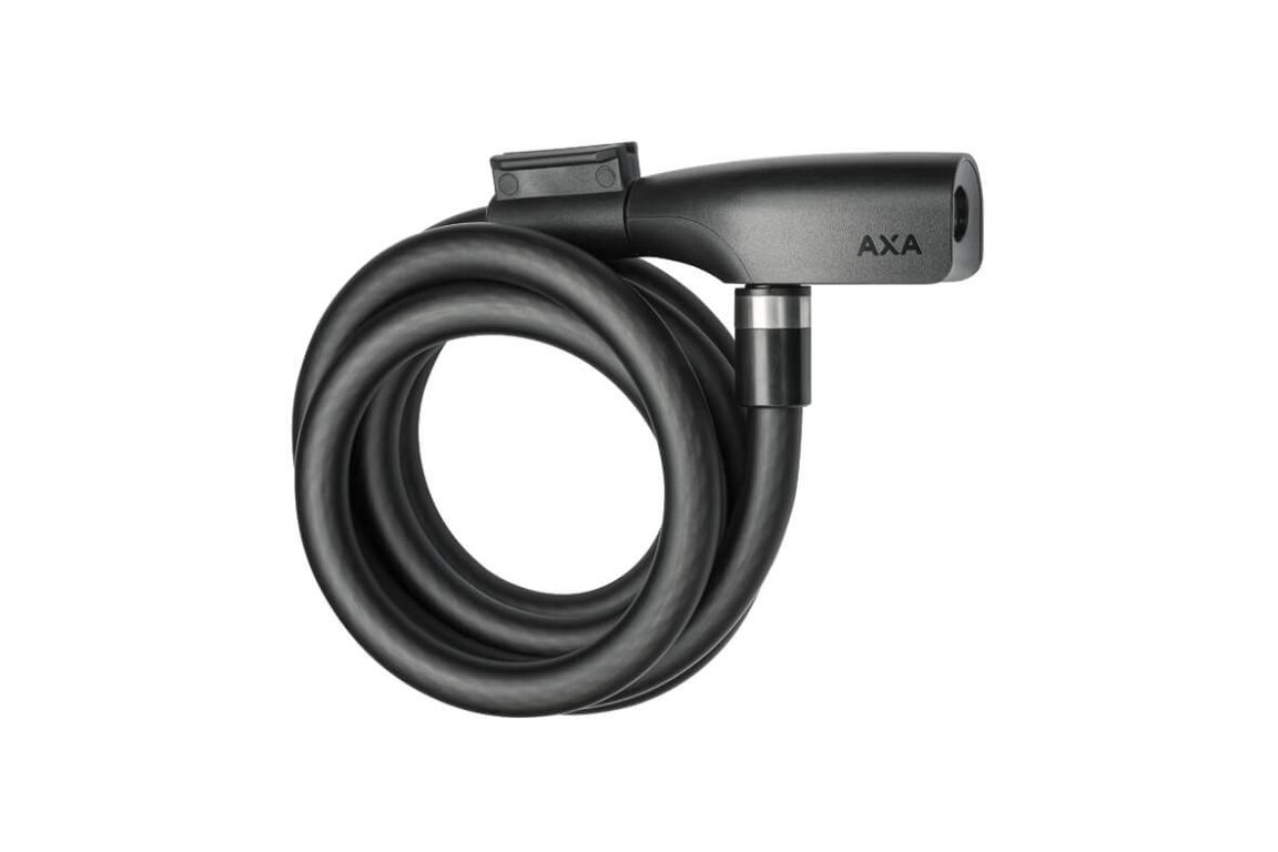 AXA Resolute spirallås med 2 nøgler - 180 cm lang og 12 mm tyk - Kibæk Cykler