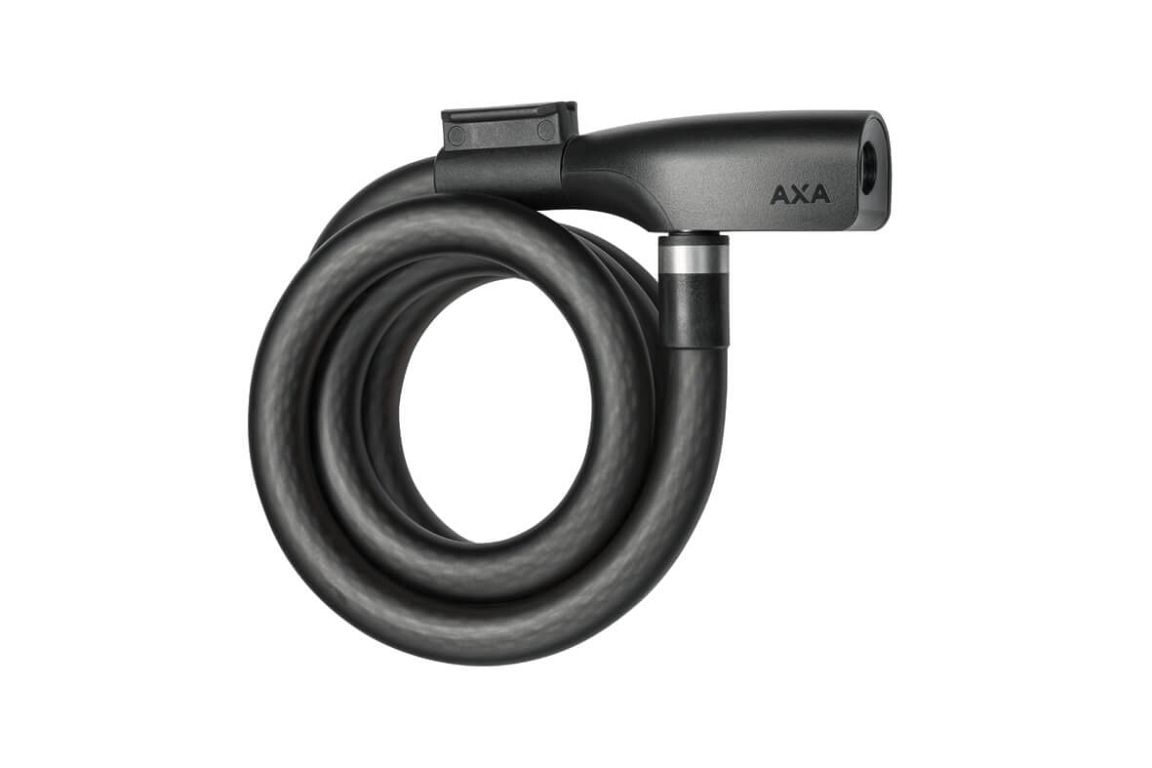 AXA Resolute spirallås med 2 nøgler - 120 cm lang og 15 mm tyk - Kibæk Cykler