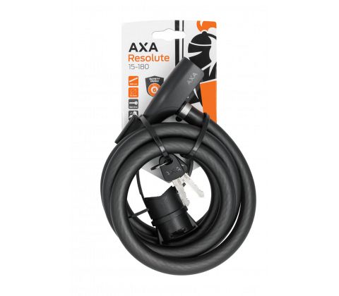 AXA Resolute spirallås 15-180 med nøgle - 180 cm