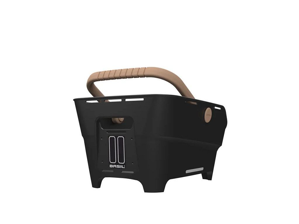 Basil Cento Neo cykelkurv til bagagebærer - med MIK 2.0 beslag - sort - Kibæk Cykler