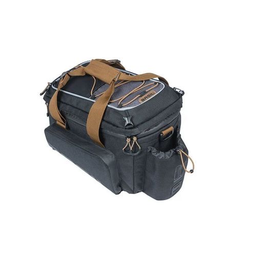 Basil Miles XL Pro cykeltaske med MIK - 9-36 liter - grå - Kibæk Cykler