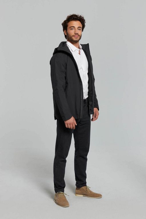Basil Skane regnjakke herre - jet black