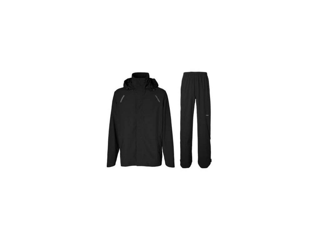 Basil Hoga unisex regntøj - Jet Black - regnjakke og regnbukser til cykling - Kibæk Cykler