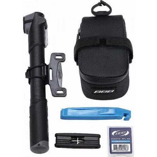 BBB CompiPack S sadeltaske med pumpe, dækjern, multi tool og lappegrej - BSB-51 - Kibæk Cykler