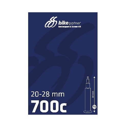 BikePartner racerslange 700x20-28C 20/28-622 med 60 mm ventil - Kibæk Cykler