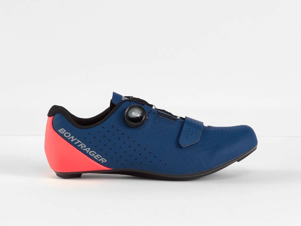 Bontrager Circuit Road cykelsko - Nautical Navy/Radioactive Coral - Kibæk Cykler