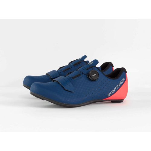 Bontrager Circuit Road cykelsko - Nautical Navy/Radioactive Coral - Kibæk Cykler