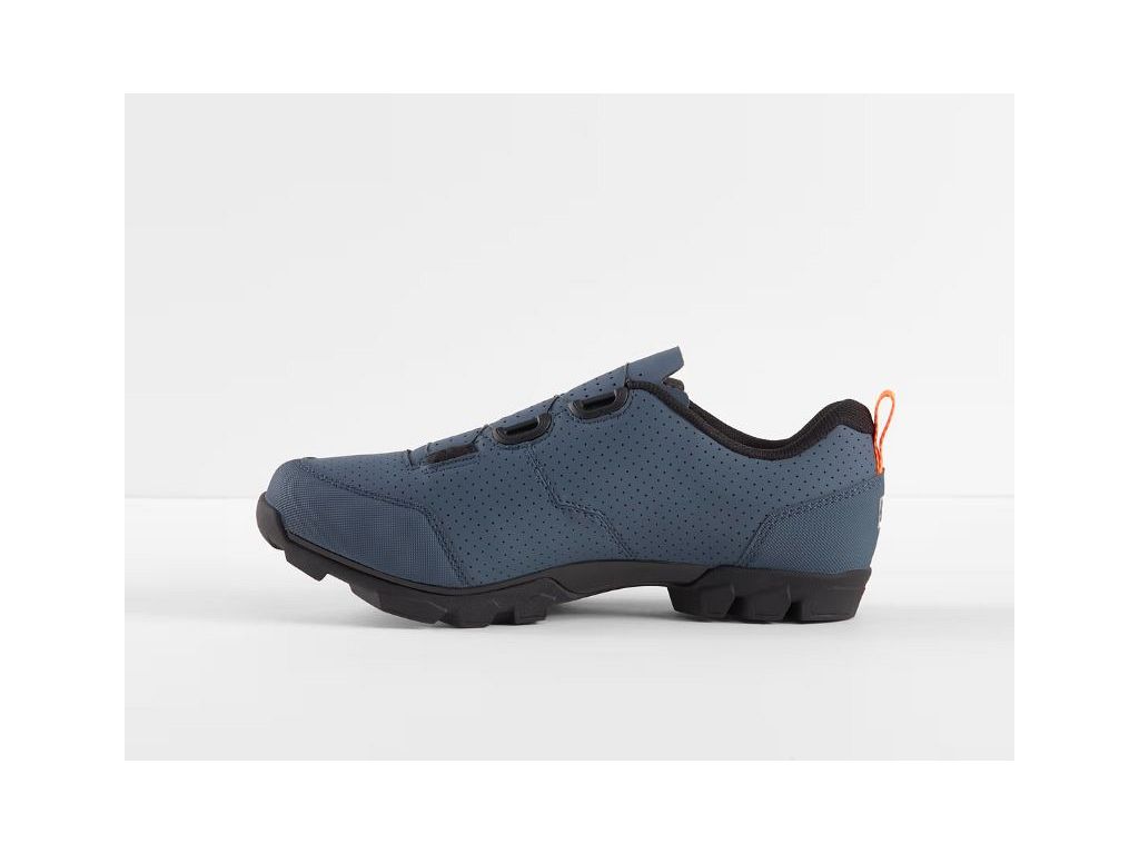 Bontrager Evoke Mountain cykelsko til MTB - Battleship Blue/Radioactive Orange - Kibæk Cykler