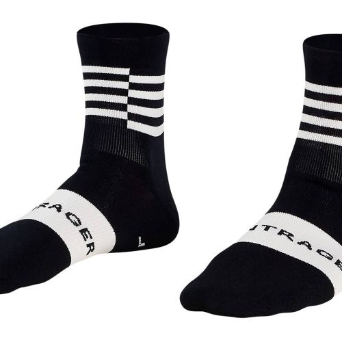 Bontrager Race Quarter cykelstrømper sort/hvid - Kibæk Cykler