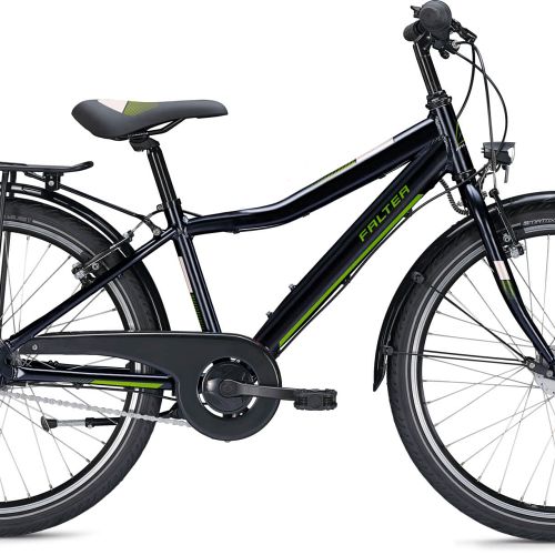 Falter FX 407 ND - 24'' sort grøn drengecykel - Kibæk Cykler