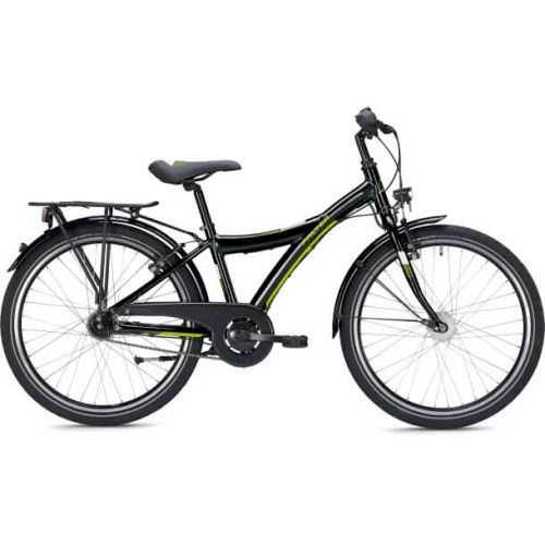 Falter FX 407 ND - 24'' sort grøn børnecykel - Kibæk Cykler