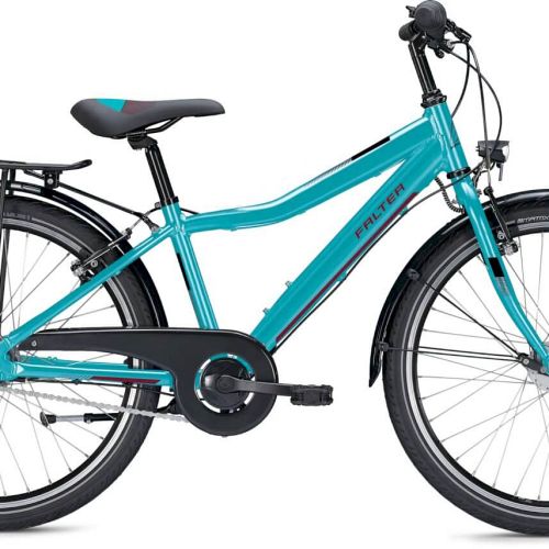 Falter FX 407 ND - 24'' Tyrkis rød børnecykel - Kibæk Cykler