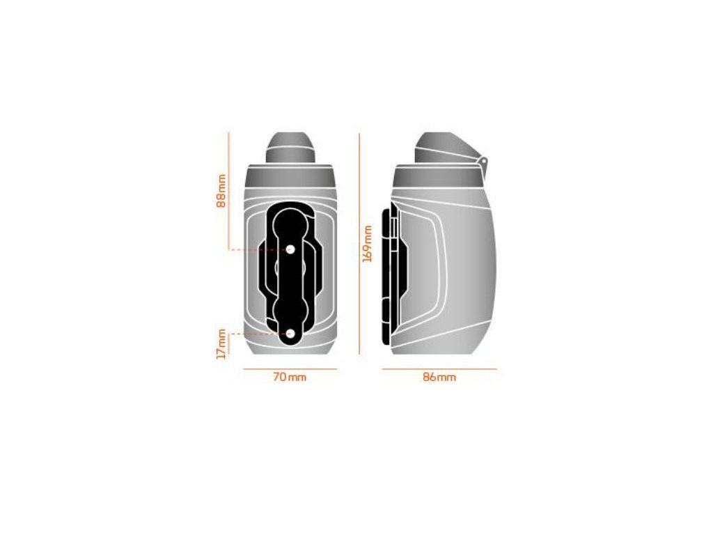 FidLock Twist 450 ml flaske og magnetisk base - smoke - Kibæk Cykler