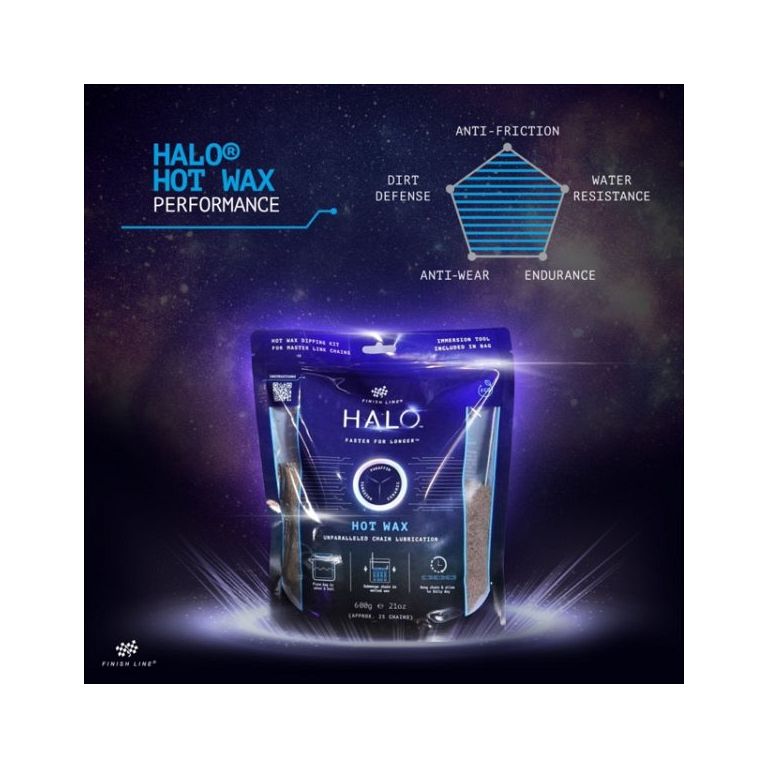 Finish Line Halo Hot Wax til cykelkæder - egenskaber - Kibæk Cykler