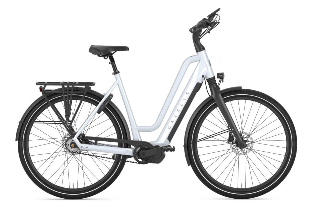 Gazelle Chamonix C5 HMS Frozen Blue elcykel med centermotor og belt drive - Kibæk Cykler