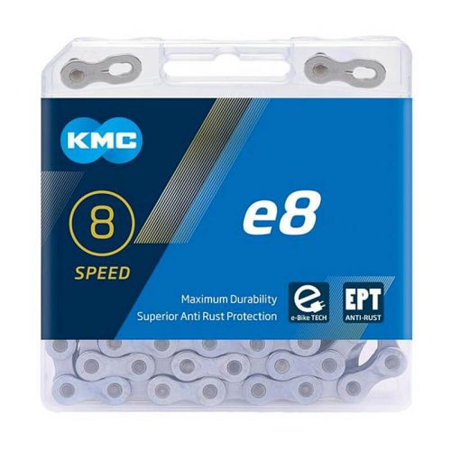 KMC e8 EPT kæde til elcykel 122 led - 8 speed - Kibæk Cykler