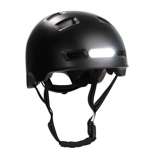 Matrix Lumen cykelhjelm med forlys og baglys - sort  - Kibæk Cykler