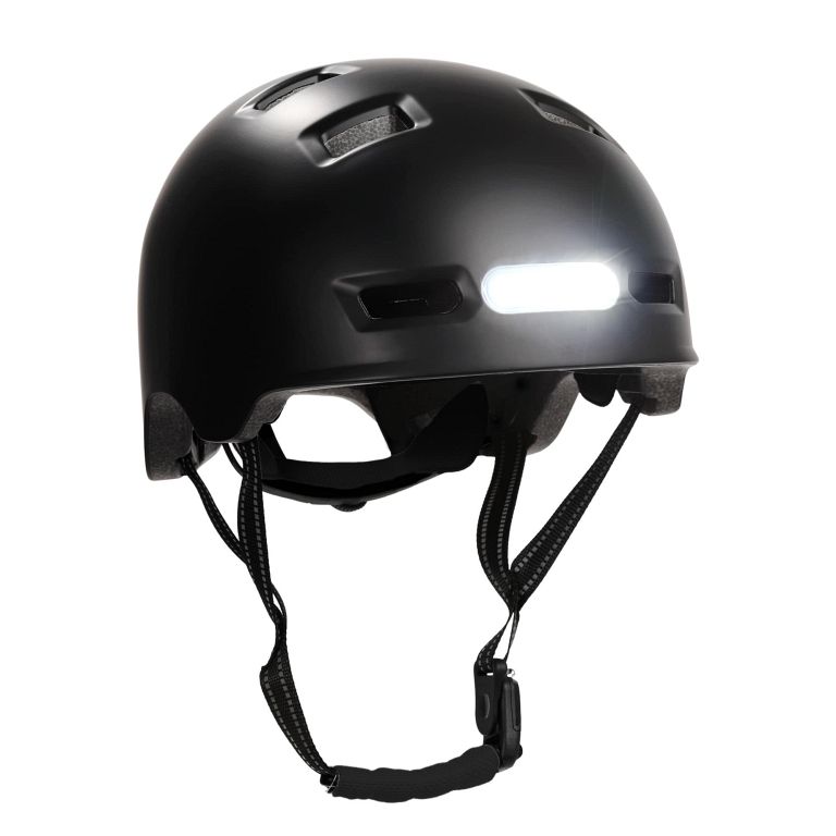 Matrix Lumen cykelhjelm med forlys og baglys - sort  - Kibæk Cykler