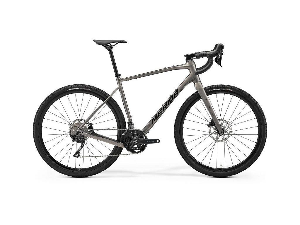 Merida Silex 400 gravelbike med 20 Shimano GRX gear - Warm Slate Grey/Black - Kibæk Cykler