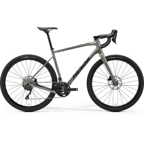 Merida Silex 400 gravelbike med 20 Shimano GRX gear - Warm Slate Grey/Black - Kibæk Cykler