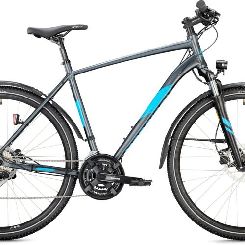 Morrison X 2.0 herre hybrid cykel - grå blå - Kibæk Cykler