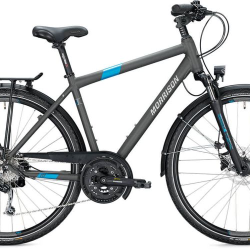 Morrison T 5.0 Plus herre cykel - grå - blå - Kibæk Cykler