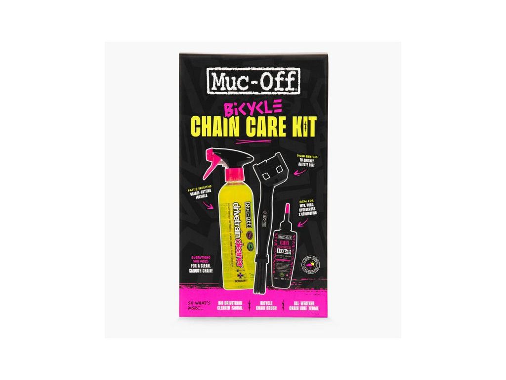 Muc-Off Chain Care Kit - 3i1 kæderens, børste og smøring - Kibæk Cykler