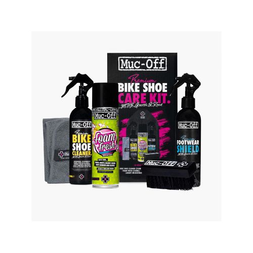 Muc-Off Premium Shoe Kit - plejesæt med 6 dele til cykelsko - Kibæk Cykler