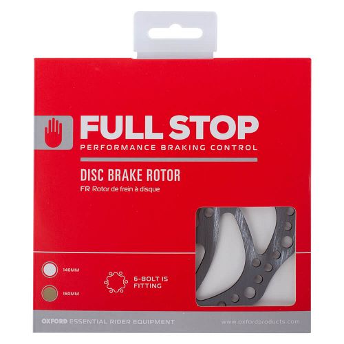 Oxford FullStop160 mm 6 bolt bremseskive til cykel - Kibæk Cykler