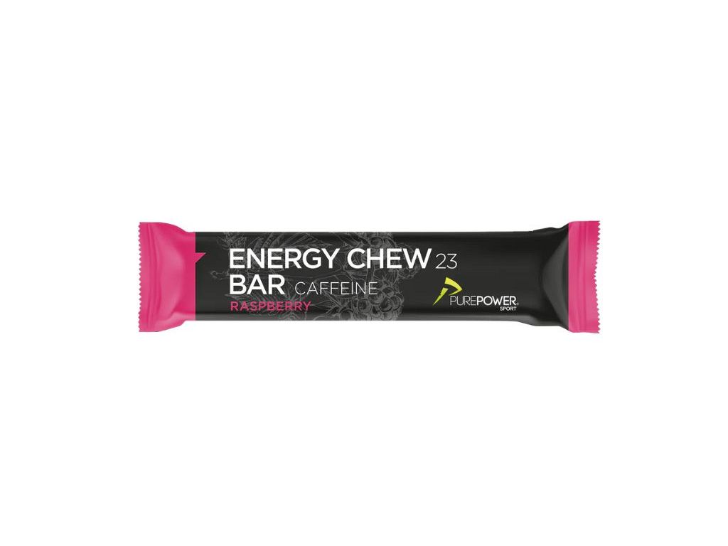 Purepower Energy Chew Bar med koffein - hindbær smag - Kibæk Cykler